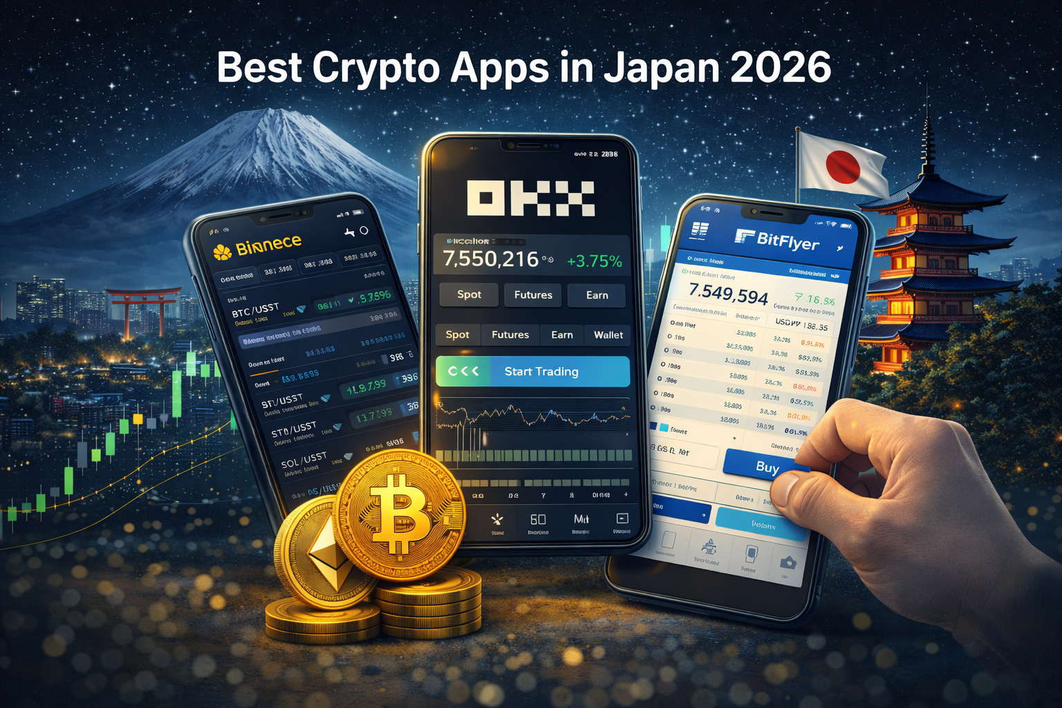 Best crypto apps in Japan 2026